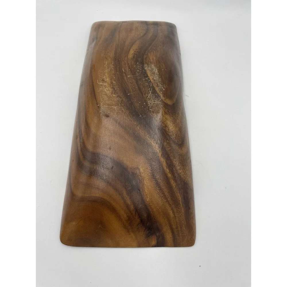 Mid Century Vintage Rectangle Wooden  Bowl Tray 15